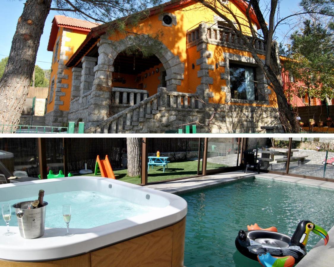 Collado Mediano Casa Rural Mansion Adela Con Piscina Y Jacuzzi מראה חיצוני תמונה